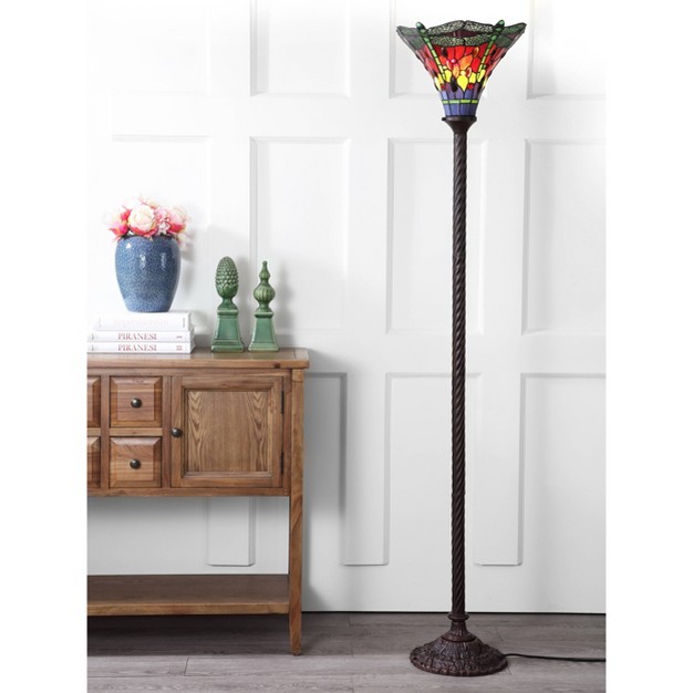 Dragonfly  Style Torchiere Floor Lamp includes Energy Efficient Light Bulb Jonathan Y