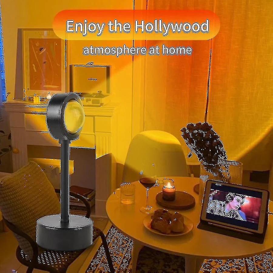 Usb Sunset Projector Mood Living Room Bedroom Night Light Decoration Bar Atmosphere Photography Back