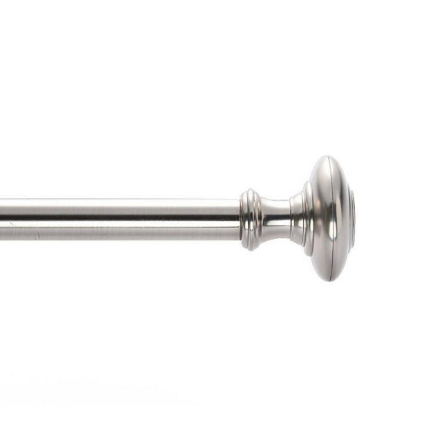 Drapery Single Rod Set Finials Traditional Brushed Nickel Lumi Home Furnishings