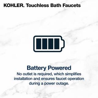 KOHLER Mistos Battery Powered Touchless Single Hole Bathroom Faucet in Matte Black K-R32930-4D-BL