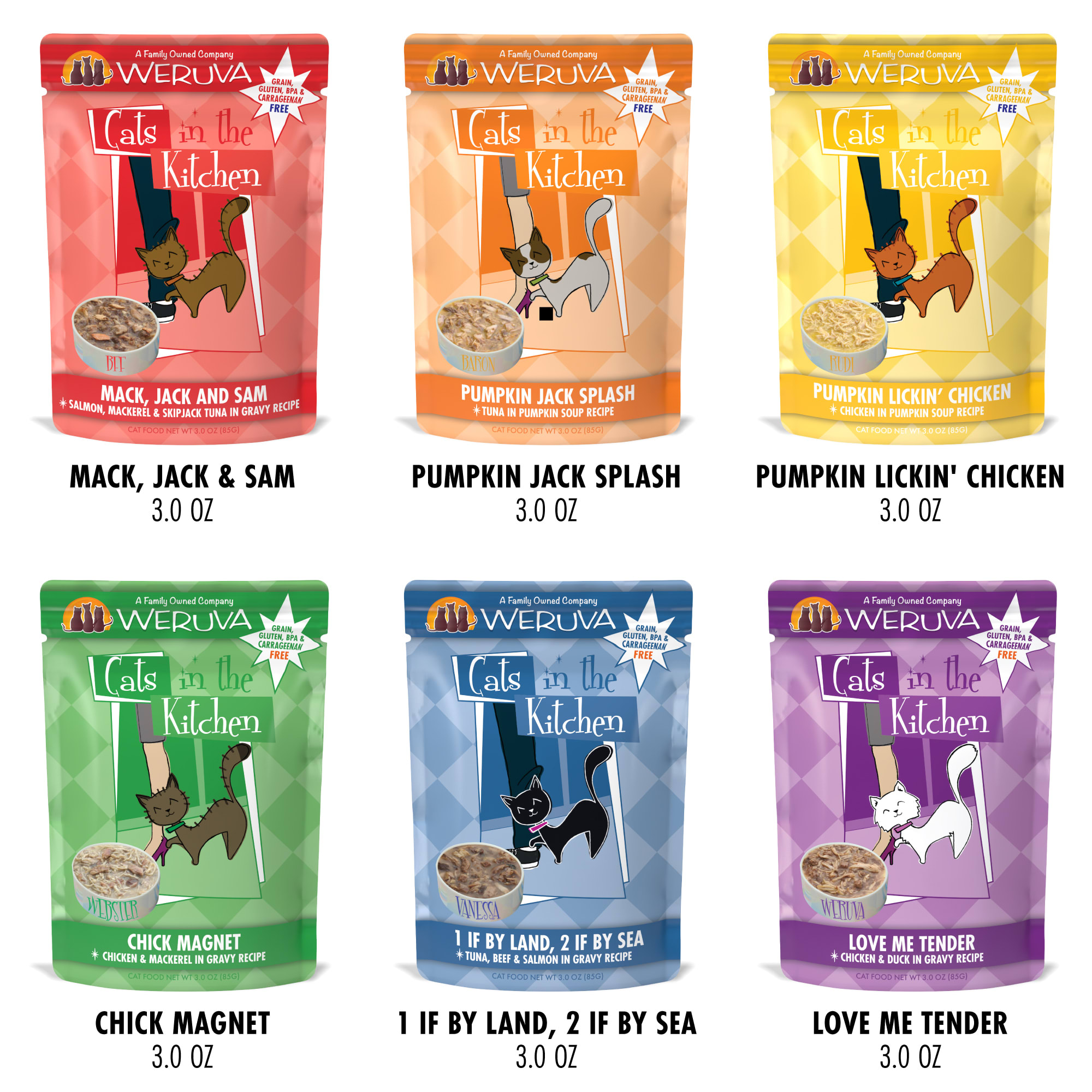 Cats in the Kitchen Originals Pantry Party Variety Pack Wet Cat Food， 3 oz.， Count of 12