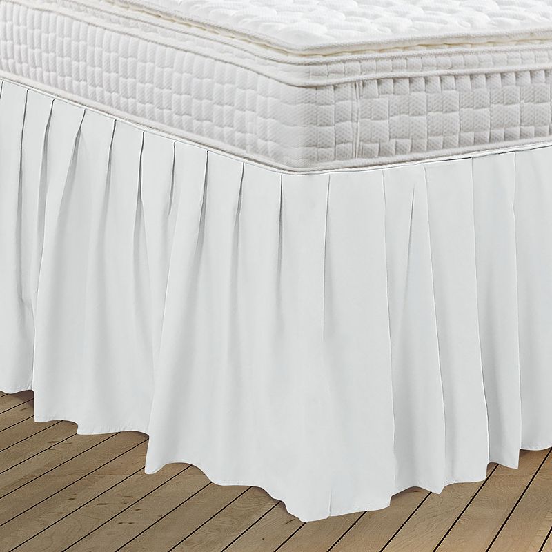 Polyester Ruffled Durable Solid Bed Skirt with 16 Drop 1 Pc Twin 39 x 75