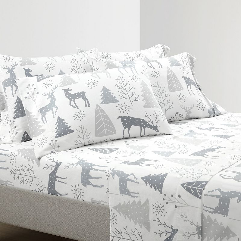 Lush Decor Wonderland Soft Flannel Sheet Set with Pillowcases