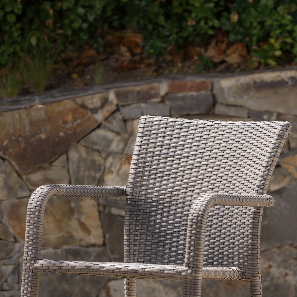 Rutledge Outdoor 5 piece Square Aluminum Wicker Dining Set by Christopher Knight Home