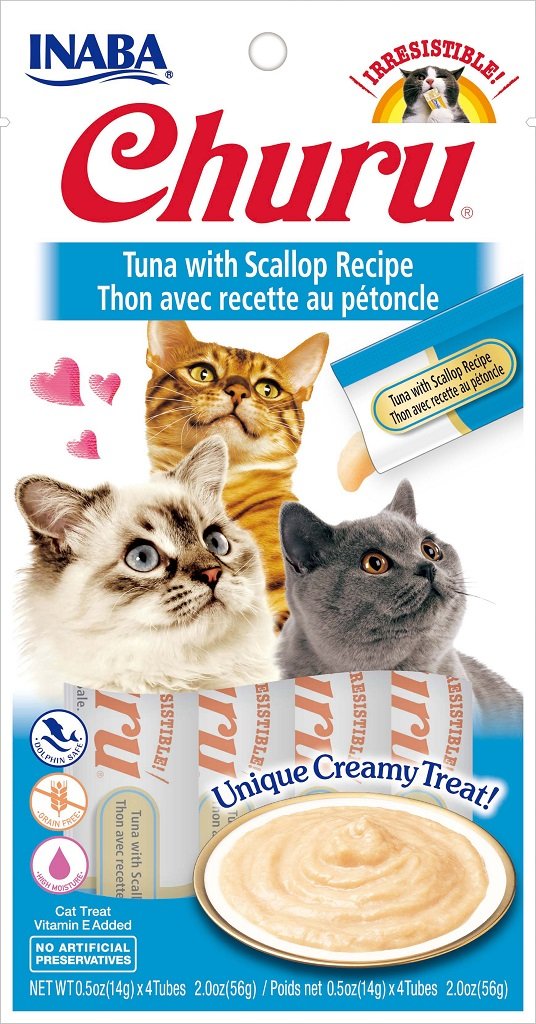 Inaba Churu Purée Tuna With Scallop Cat Treat