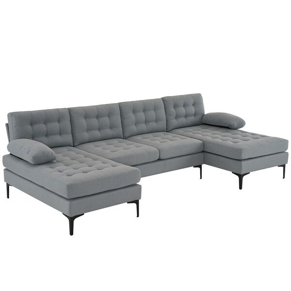 110'' 4-Seat U-Shaped Upholstered Sectional Sofa