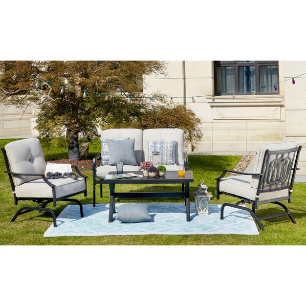 Patio Festival 4pc Steel Patio Conversation Set