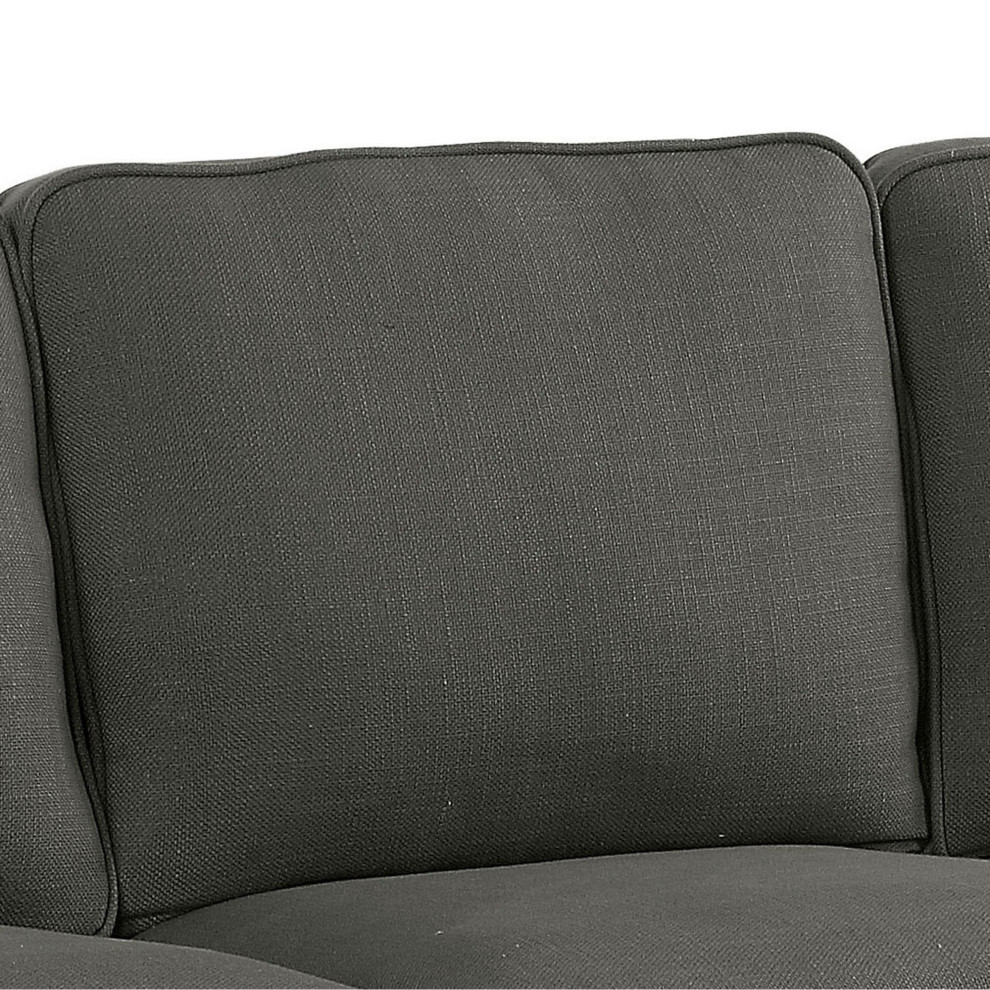 Transitional Sectional Sofa  Comfortable Oversized Seat With Rolled Arms   Transitional   Sectional Sofas   by Decorn  Houzz