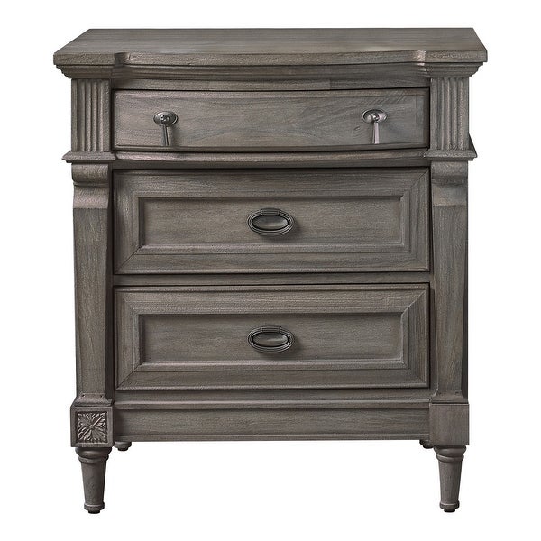 Martinique French Grey 3-piece Bedroom Set with Dresser - - 34936329