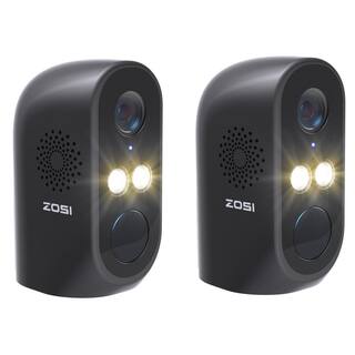 ZOSI Wireless 1080P Battery Rechargeable Surveillance Camera 2-Way Audio PIR Motion Detection IPC-6962M-B*2