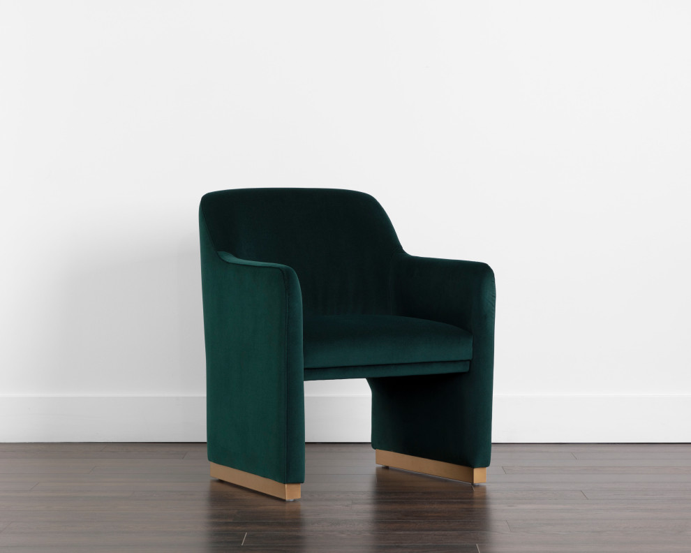 Jaime Dining Armchair Meg Dark Emerald   Contemporary   Dining Chairs   by Sunpan Modern Home  Houzz