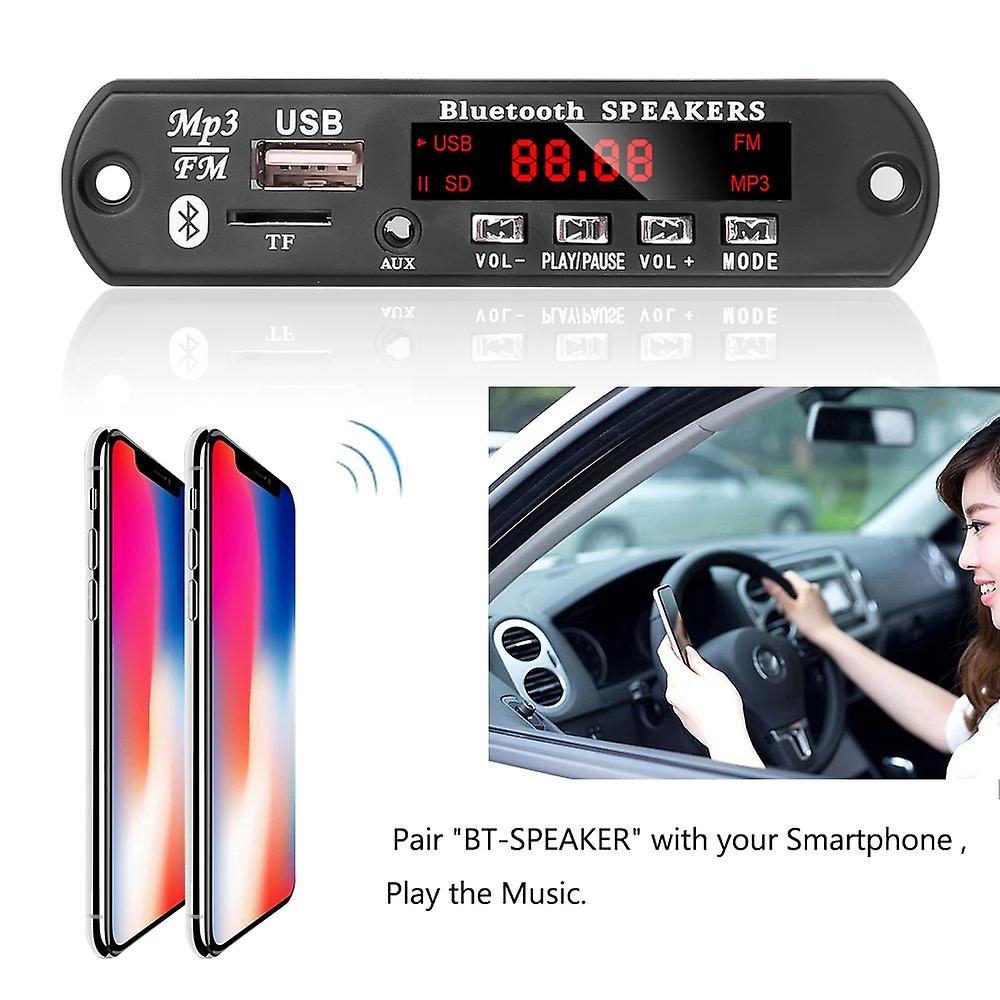 Car Audio Usb Tf Fm Radio Module Wireless Bluetooth 12v Mp3 Wma Decoder Board Support 2*15w Amplifier With Remote