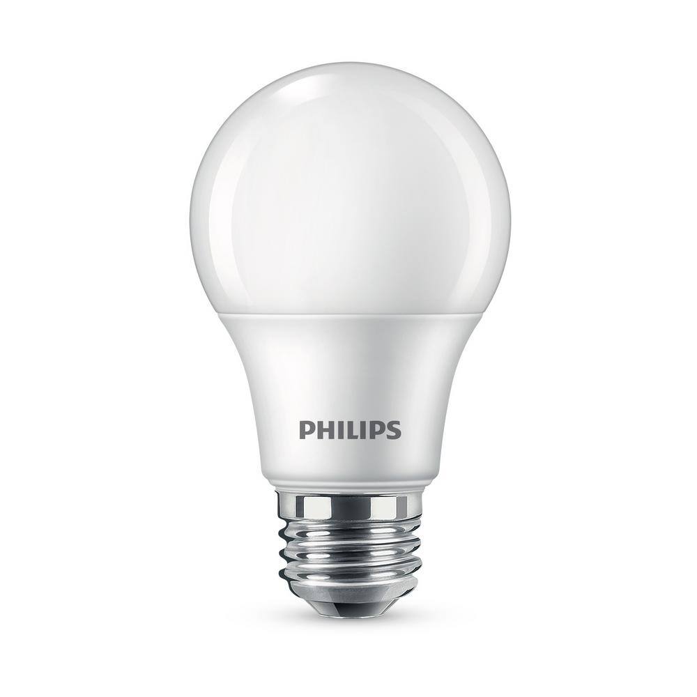 Philips 60-Watt Equivalent A19 Non-Dimmable E26 LED Light Bulb Daylight 5000K (4-Pack) 565481