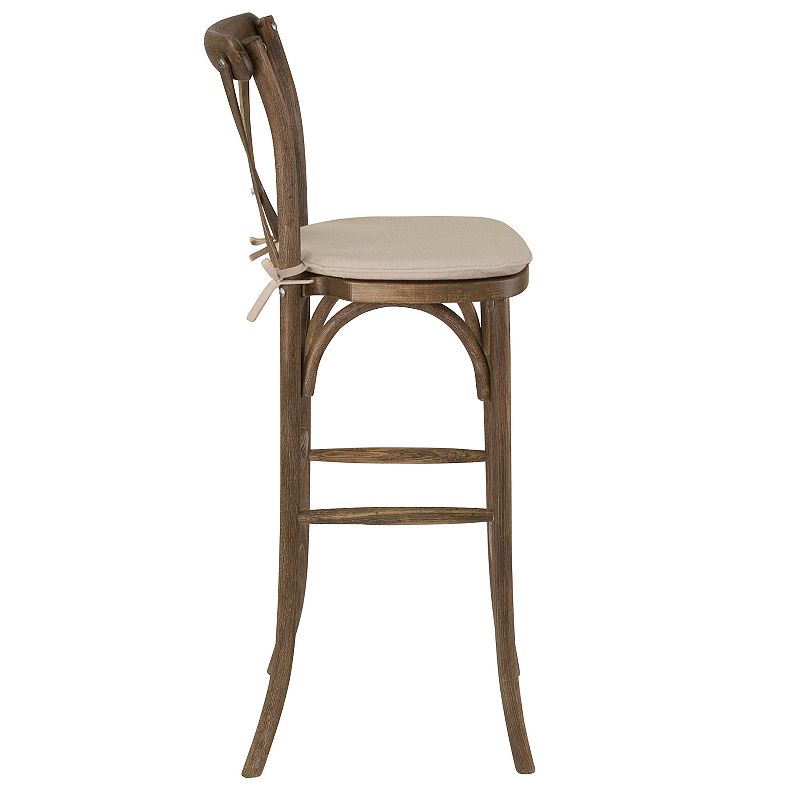 Flash Furniture Hercules Cross Back Cushion Bar Stool