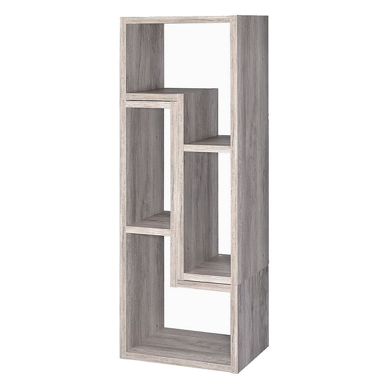 Modern Style Wooden Bookcase， Gray