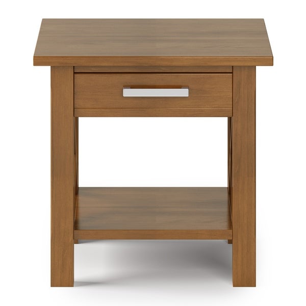 WYNDENHALL Waterloo SOLID WOOD 21 inch Wide Square Contemporary End Side Table - 21 inch Wide