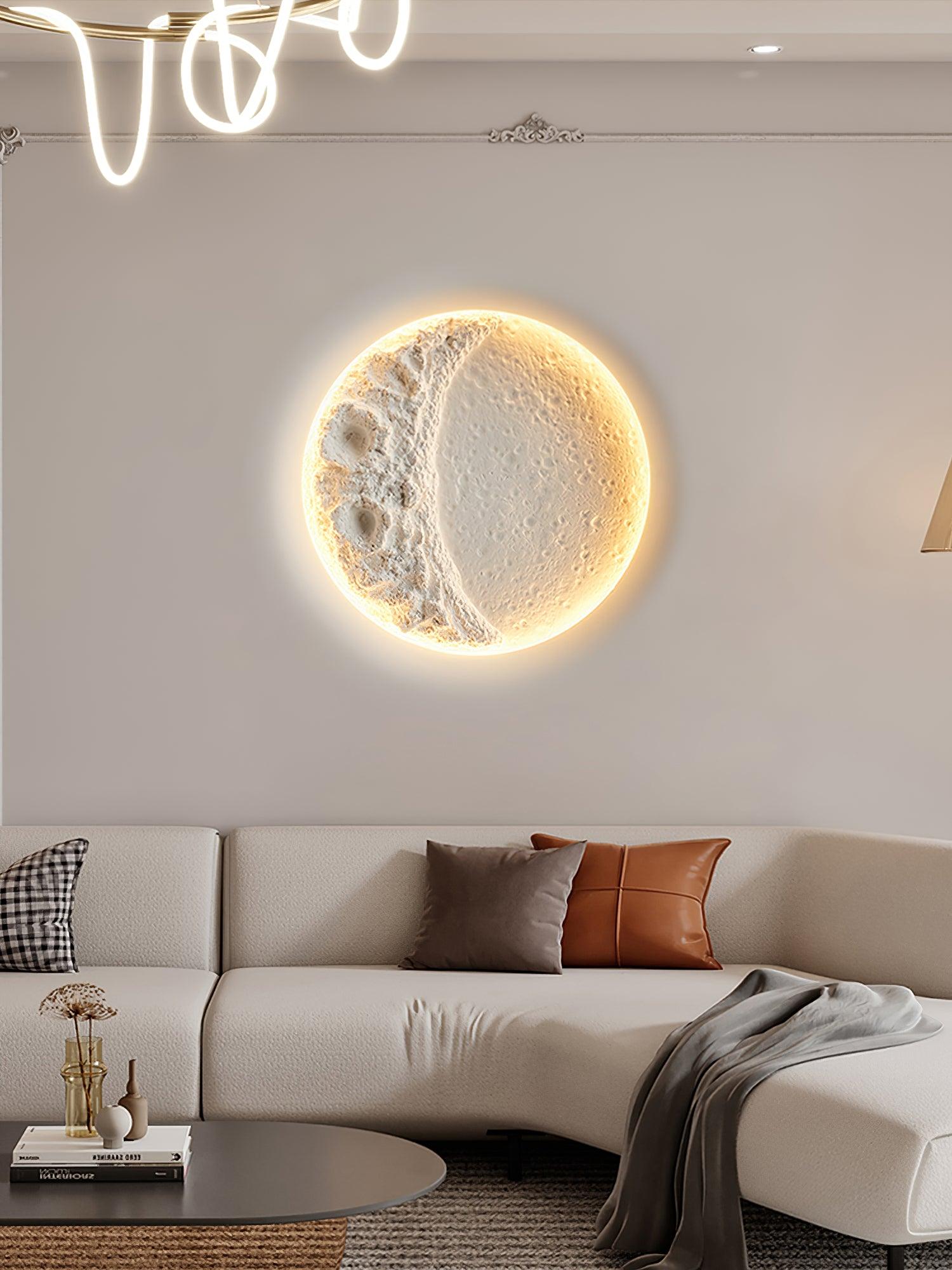 Gypsum Moon Wall Lamp