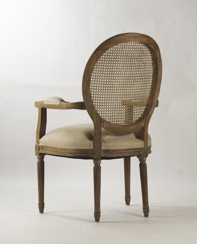 Medallion Arm Chair  Caned Back   French Country   Armchairs And Accent Chairs   by Nook  ampCottage  Houzz