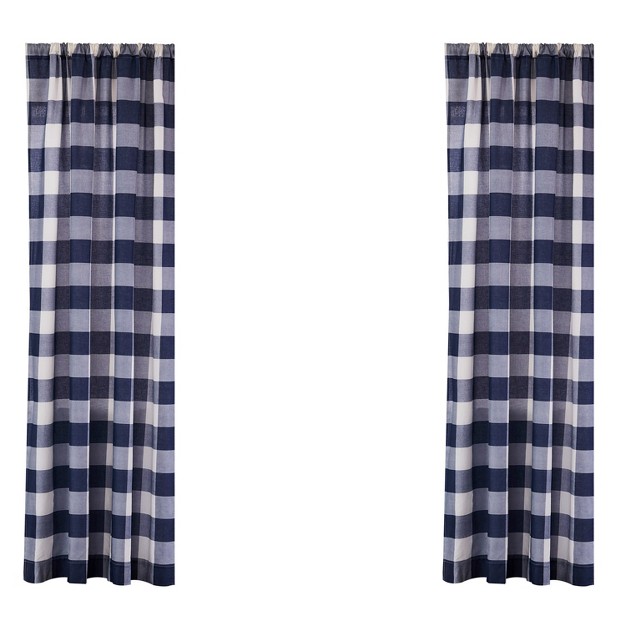 Camden Plaid Lined Curtain Panel With Rod Pocket Levtex Home