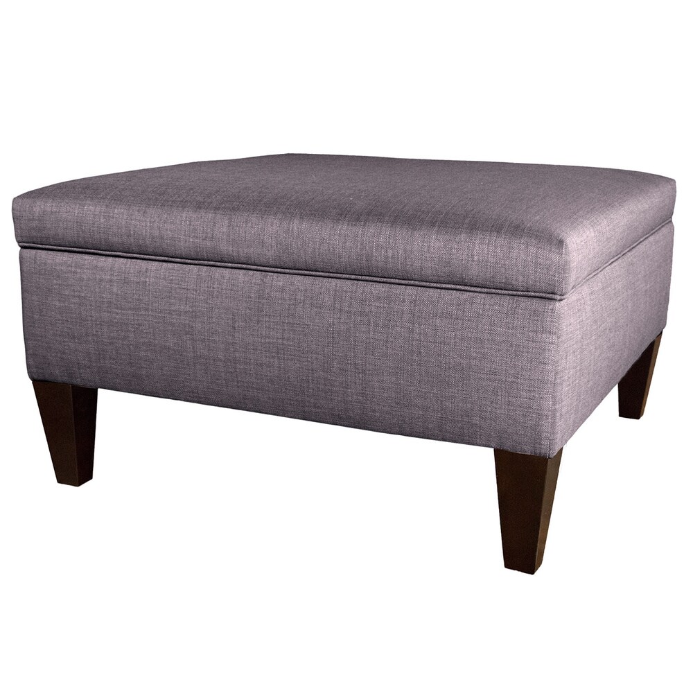MJL Furniture Manhattan Espresso Fabric Upholstered Organizational Cocktail Ottoman Table