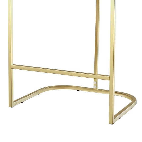 Modern Bar Stools Dining Chairs with Gold Frame， Set of 4