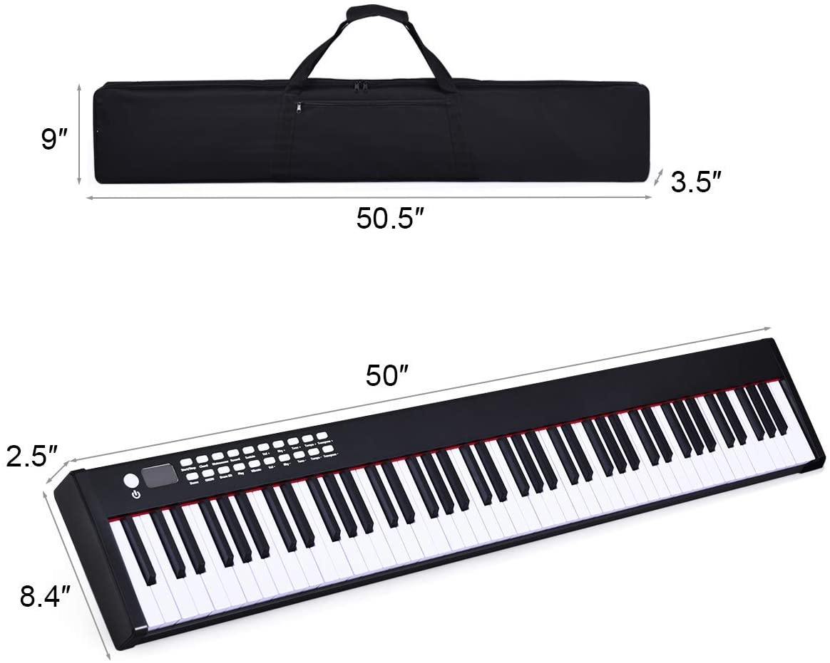 BX-II 88-Key Portable Touch Sensitive Digital Piano