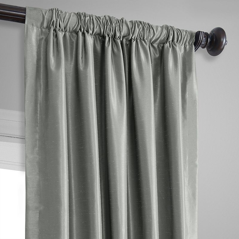 EFF Blackout Vintage Textured Faux Dupioni Window Curtain