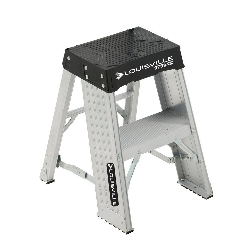 Louisville Ladder 2 ft. Aluminum Step Stand with 300 lb. Load Capacity Type IA Duty Rating AY8002