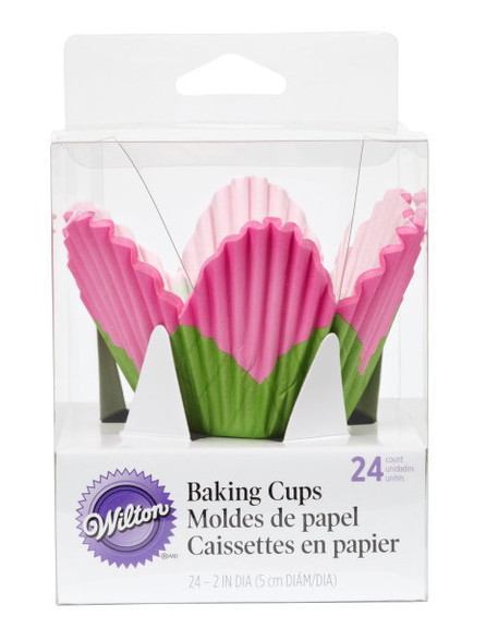 Wilton 415 1375 Pink Petal Cupcake Liners  24 Coun...