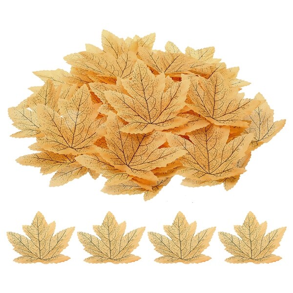 Fake Fall Leaves，200 Pack Artificial Maple Leaves