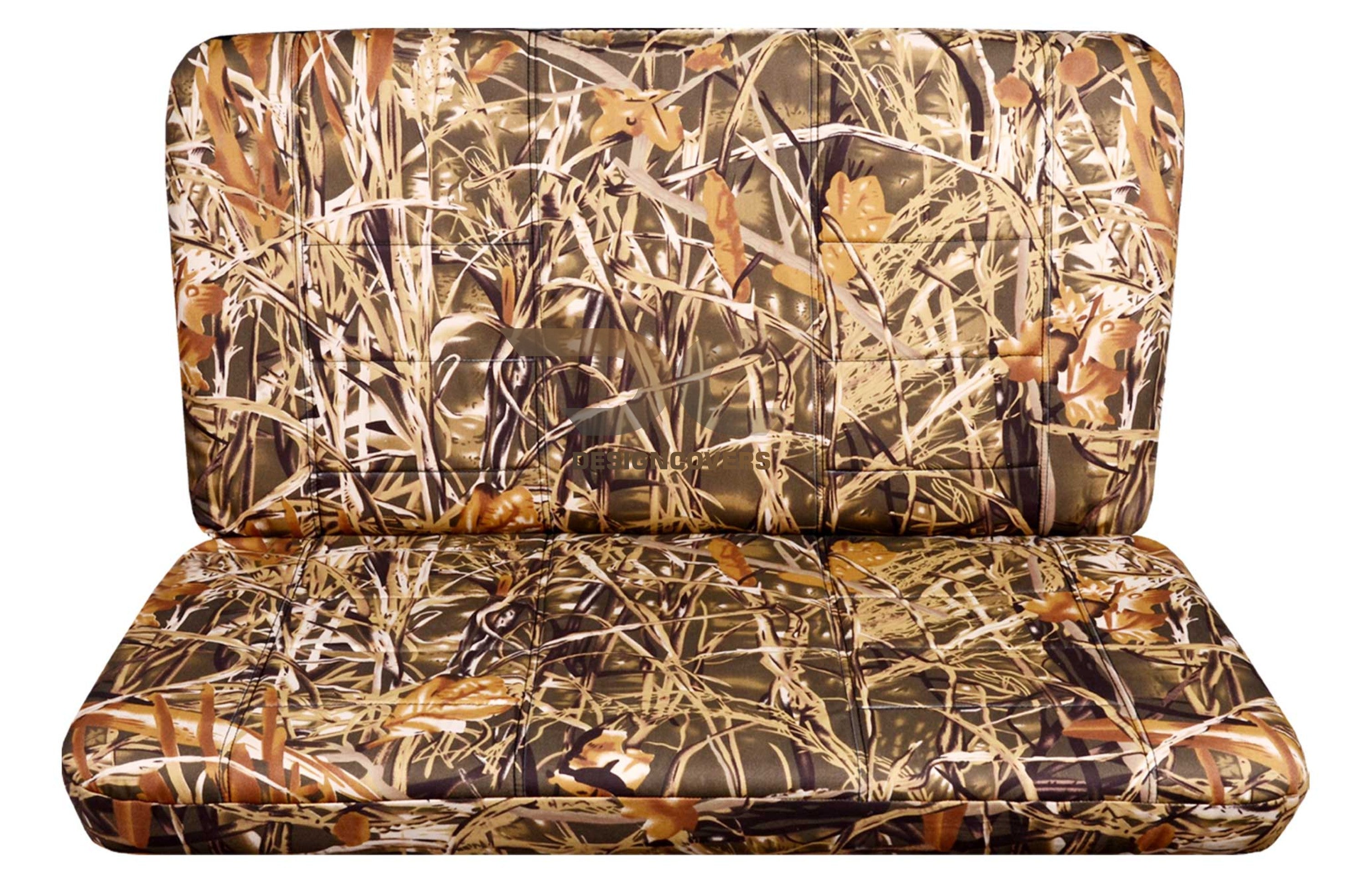 T354-Designcovers Compatible with 1994-2002 (2nd Gen) Dodge Ram Camo Truck Seat Covers (Solid Rear Bench): Wetland Camouflage - Rear Bench