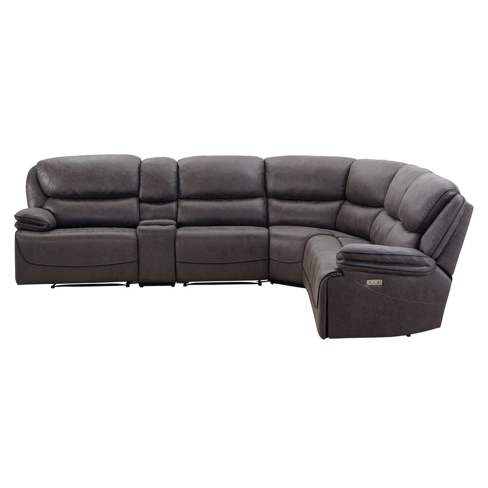 Parkland Smoke Grey Power Reclining Sectional by Greyson Living