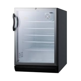 Summit Appliance 24 in. 5.5 cu. ft. Commercial Refrigerator in Black ADA Height SCR600BGLBIADA