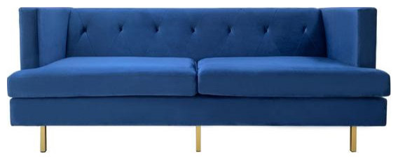 Rendon Velvet Sofa Navy   Contemporary   Sofas   by V.S.D Furniture  Houzz