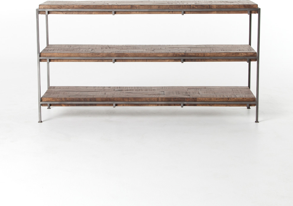 Simien Media Console  Gunmetal   Industrial   Console Tables   by PlaidFox  Houzz