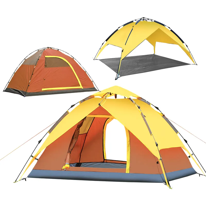 Wholesale Cheap 3 4 Person Waterproof Family Hiking Automatic Camping Tent