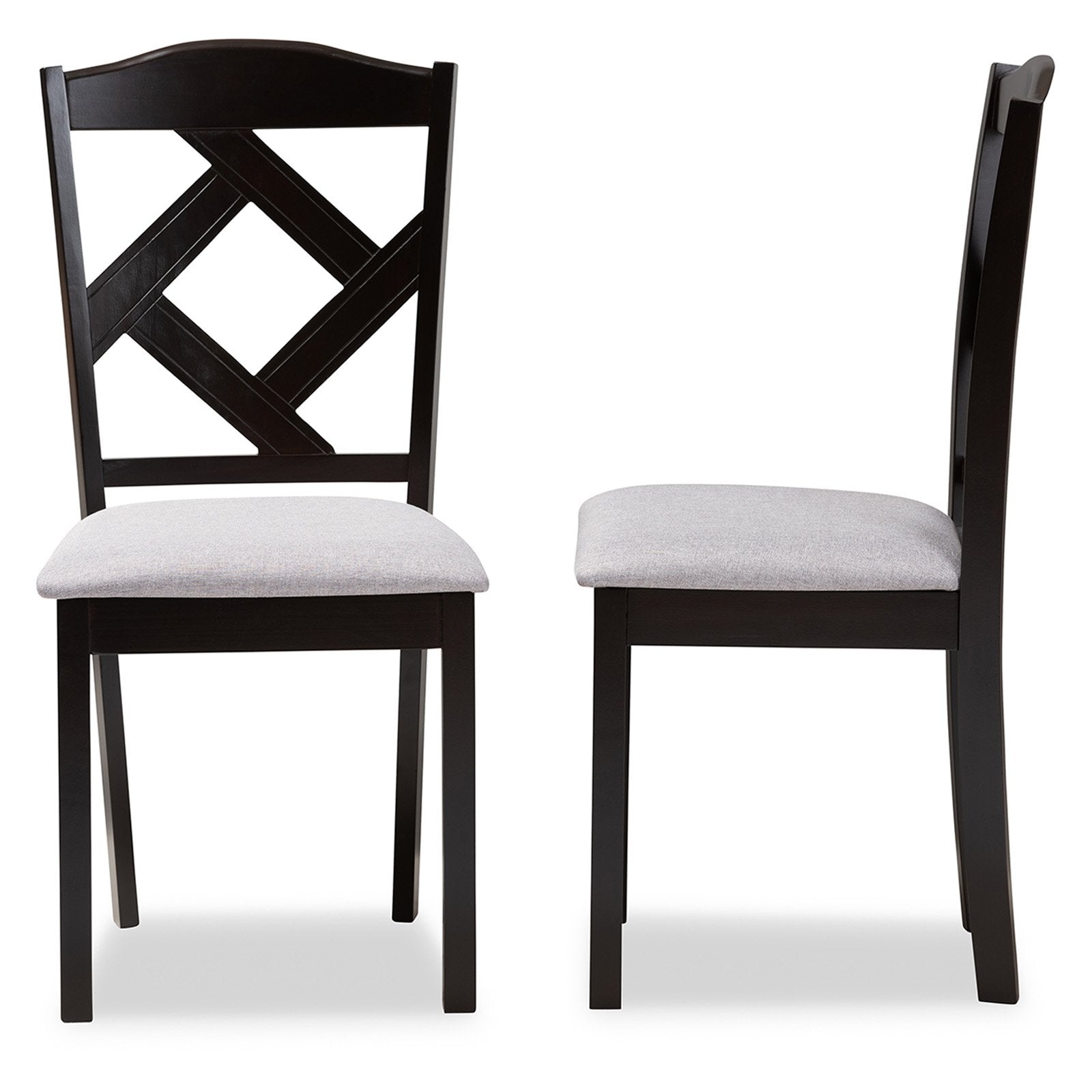 Baxton Studio Ruth Key Hole Back Dining Chair - Set of 2