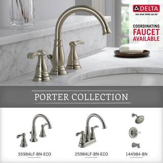 Delta Porter 18 in. Towel Bar with Glass Shelf in Brushed Nickel 78410-BN