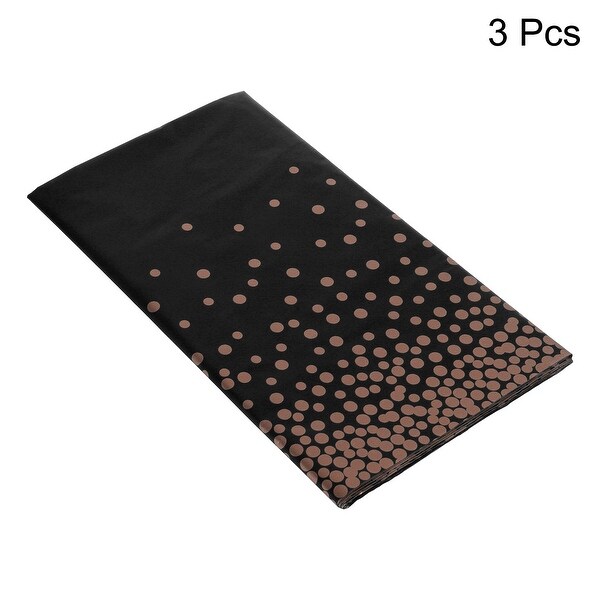 3Pcs Black Disposable Plastic Tablecloth 54