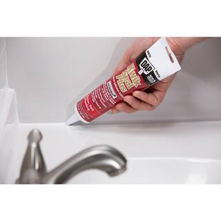 DAP Kwik Seal Plus 5.5 oz. White Premium Kitchen and Bath Siliconized Caulk (12-Pack) 7079818526