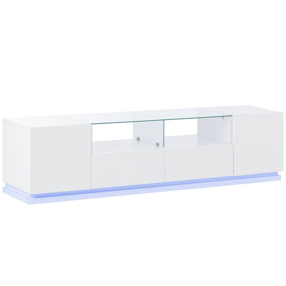 High Gloss TV Stand Cabinet for TVs Up to 70\