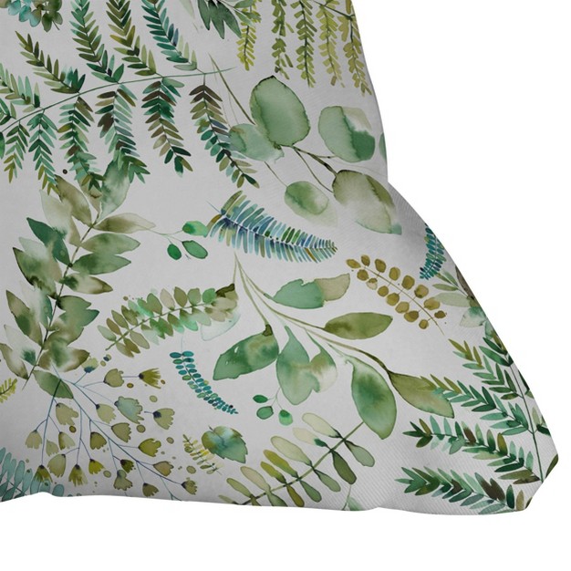 Ninola Design Botanical Collection Square Throw Pillow Green Deny Designs