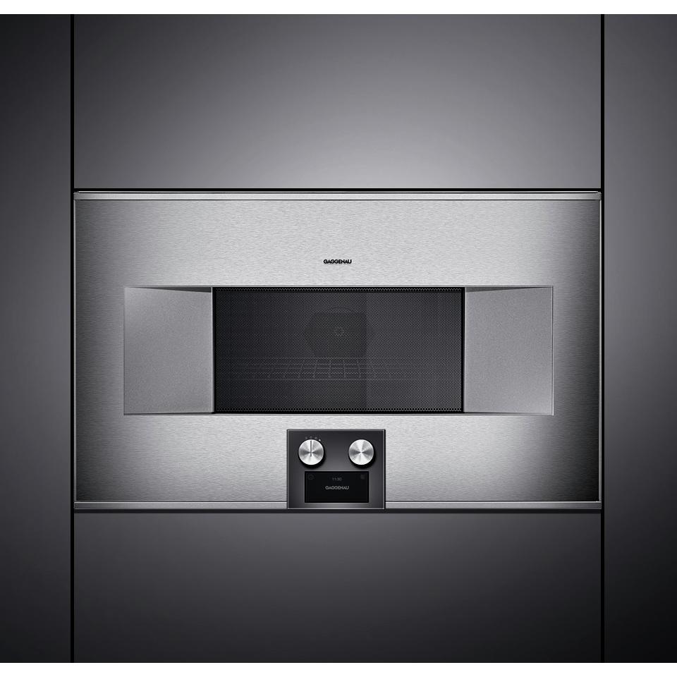 Gaggenau 30-inch, 1.3 cu.ft. Built-in Combi-Microwave Oven with Left Hinge BM 485 710