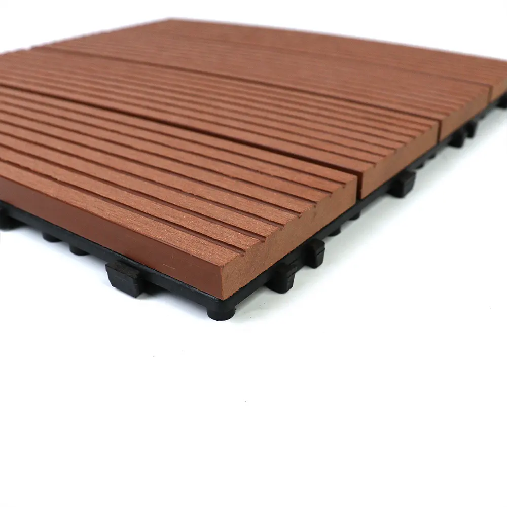 manufacturer supply wood plastic composite deck tiles 12\