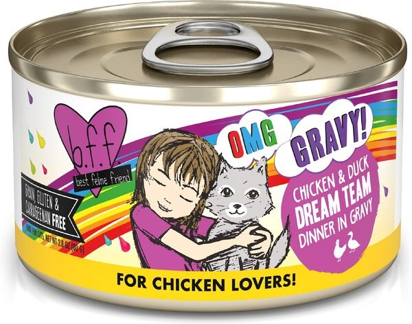 BFF OMG Dream Team! Chicken and Duck in Gravy Wet Canned Cat Food