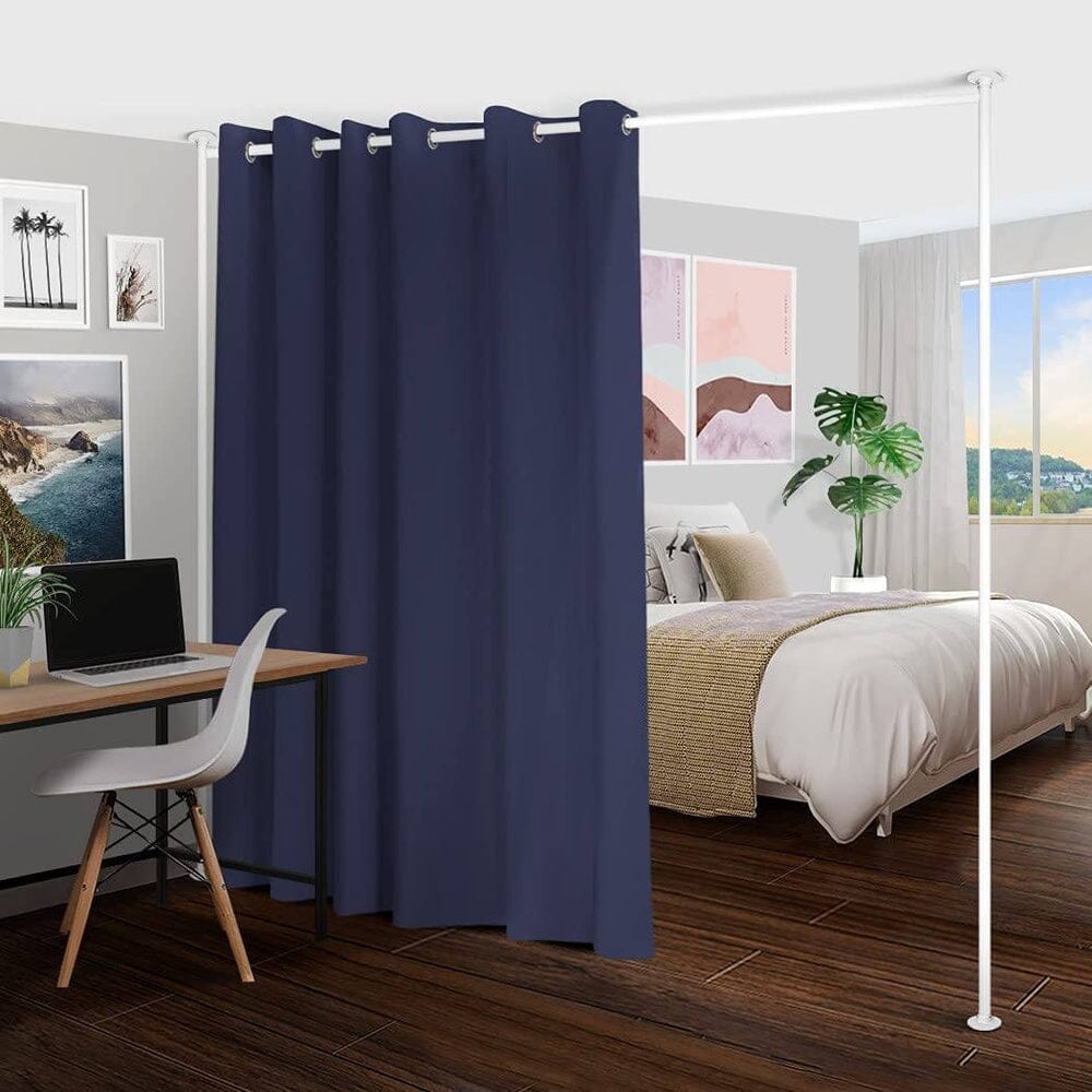 Zenfinit Curtain Divider Stand - Freestanding Vertical Tension Stand