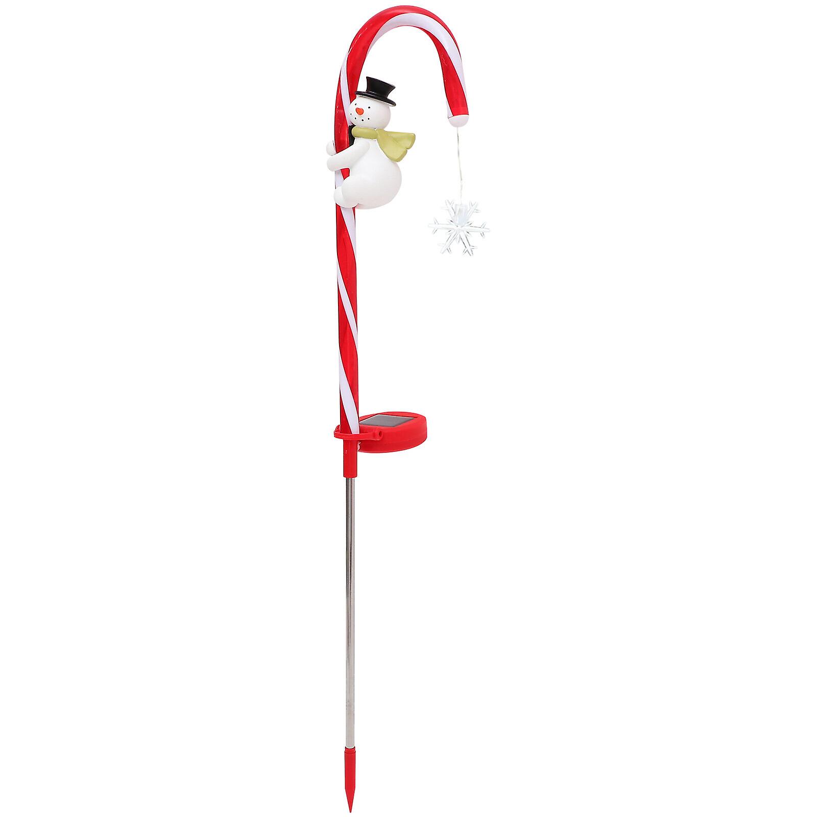 Candy Cane Shape Solar Stake Light Garden Lawn Solar Light Yard Lamp Solar Powered Garden Light