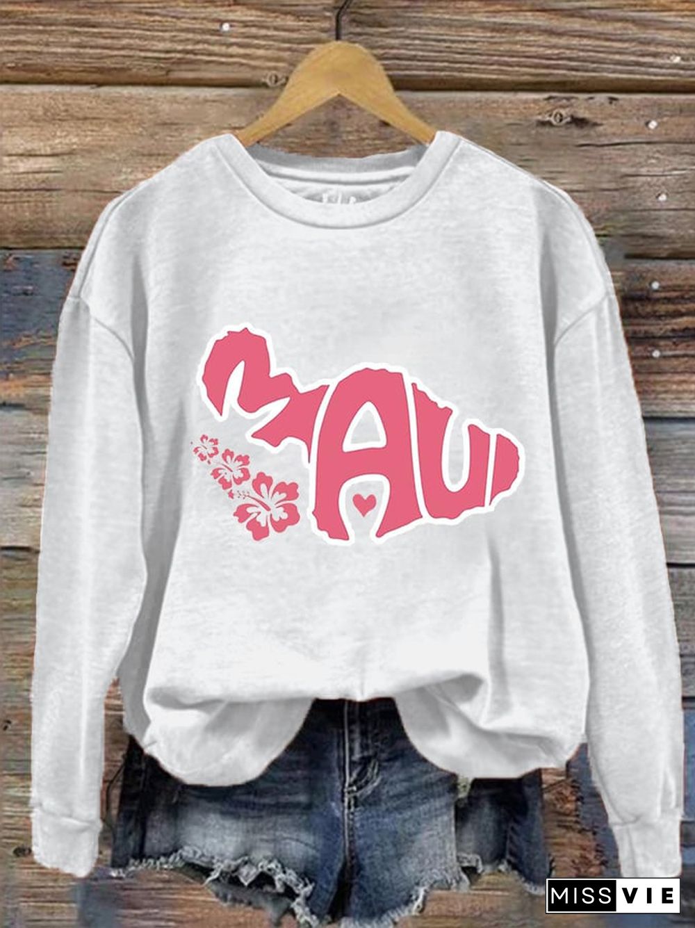 Women's Maui Strong Print Sweatshirt