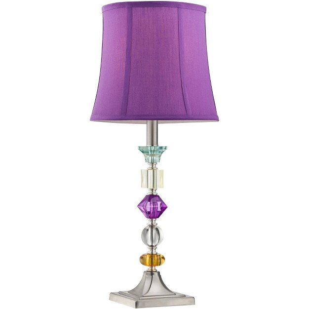 High Multi Colored Stacked Gem Purple Shade For Bedroom Living Room Bedside Nightstand Office Family