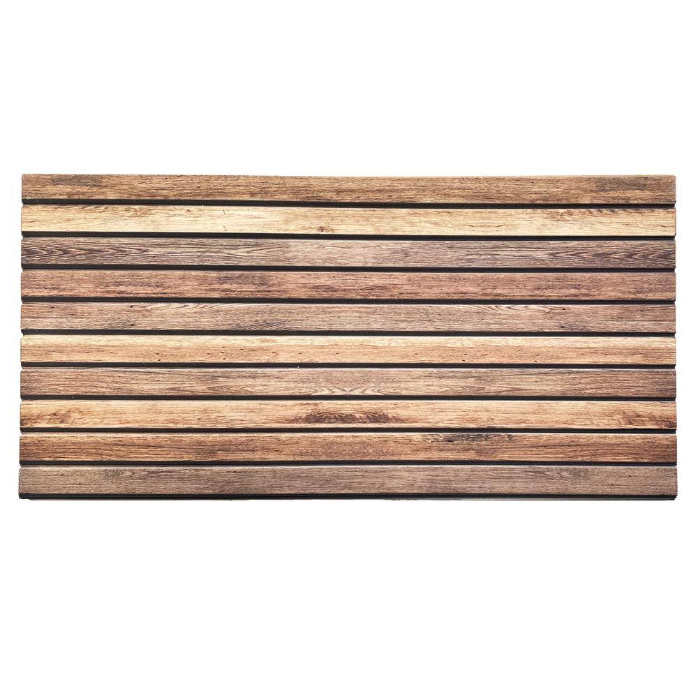 Dundee Deco Falkirk Uffcott III 1 in x 39.4 in. x 19.7 in. Distressed Brown Faux Wood Styrofoam 3D Decorative Wall Panel (10-Pack) UFHDAL102-10